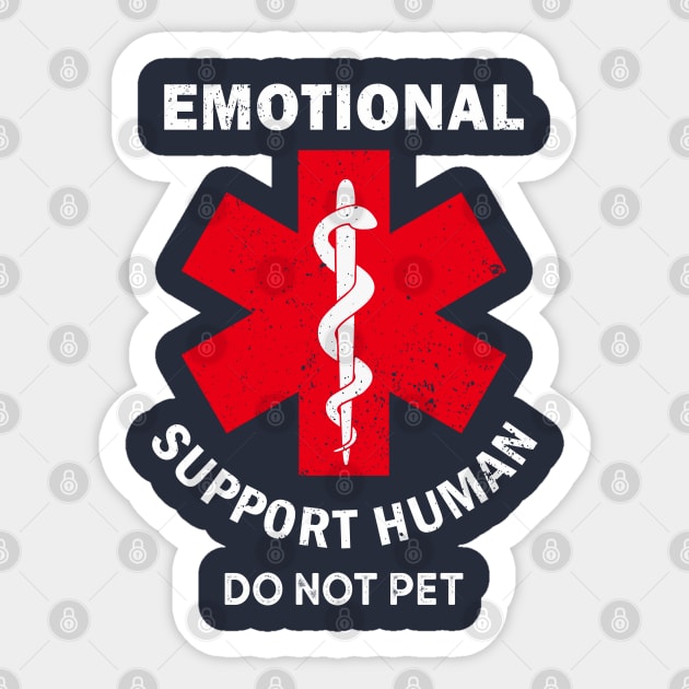 Emotional Support Human Sticker by Rans Society